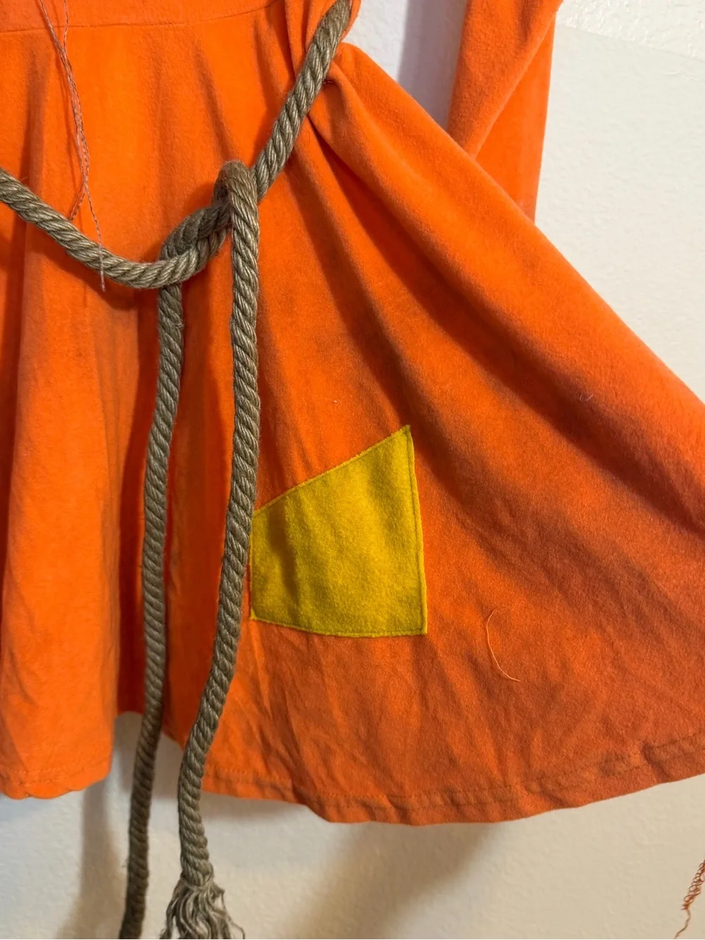 Kids Orange Patch Scarecrow Costume Dress by